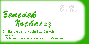 benedek notheisz business card
